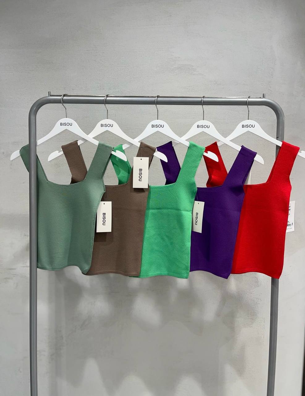 Essential Ribbed Square-Neck Tank
