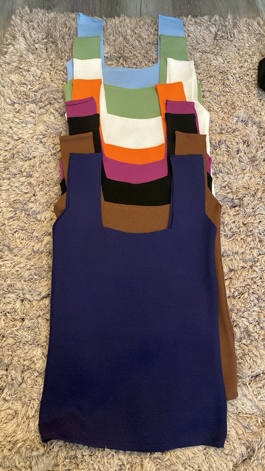 Essential Ribbed Square-Neck Tank