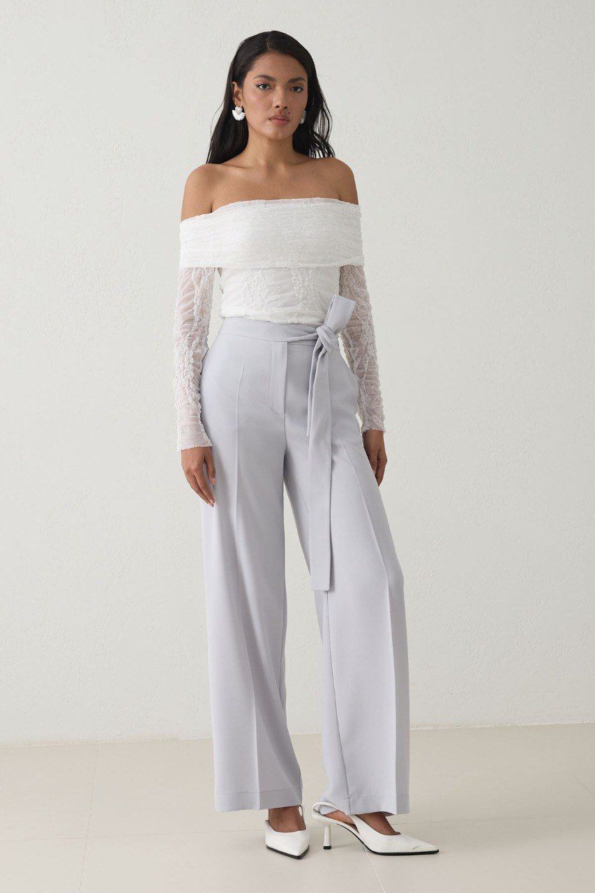 Lace Off-Shoulder White Top