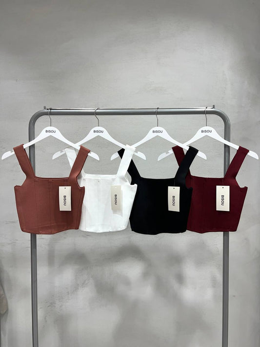 Sculpted Knit Corset Top