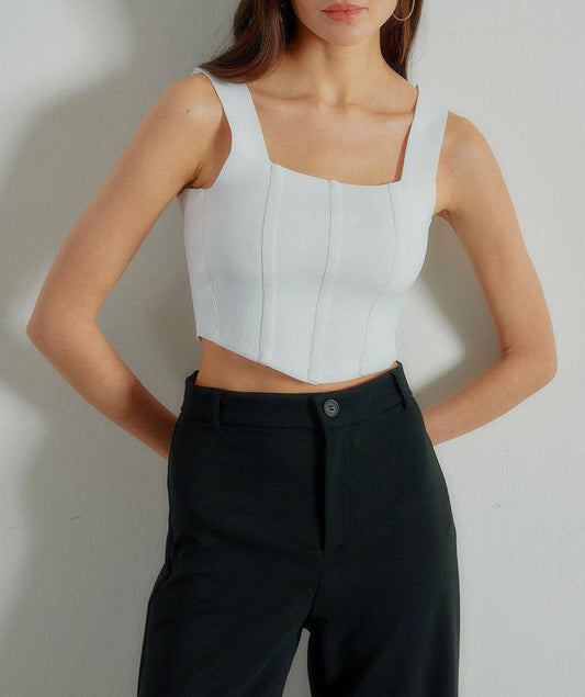 Sculpted Knit Corset Top