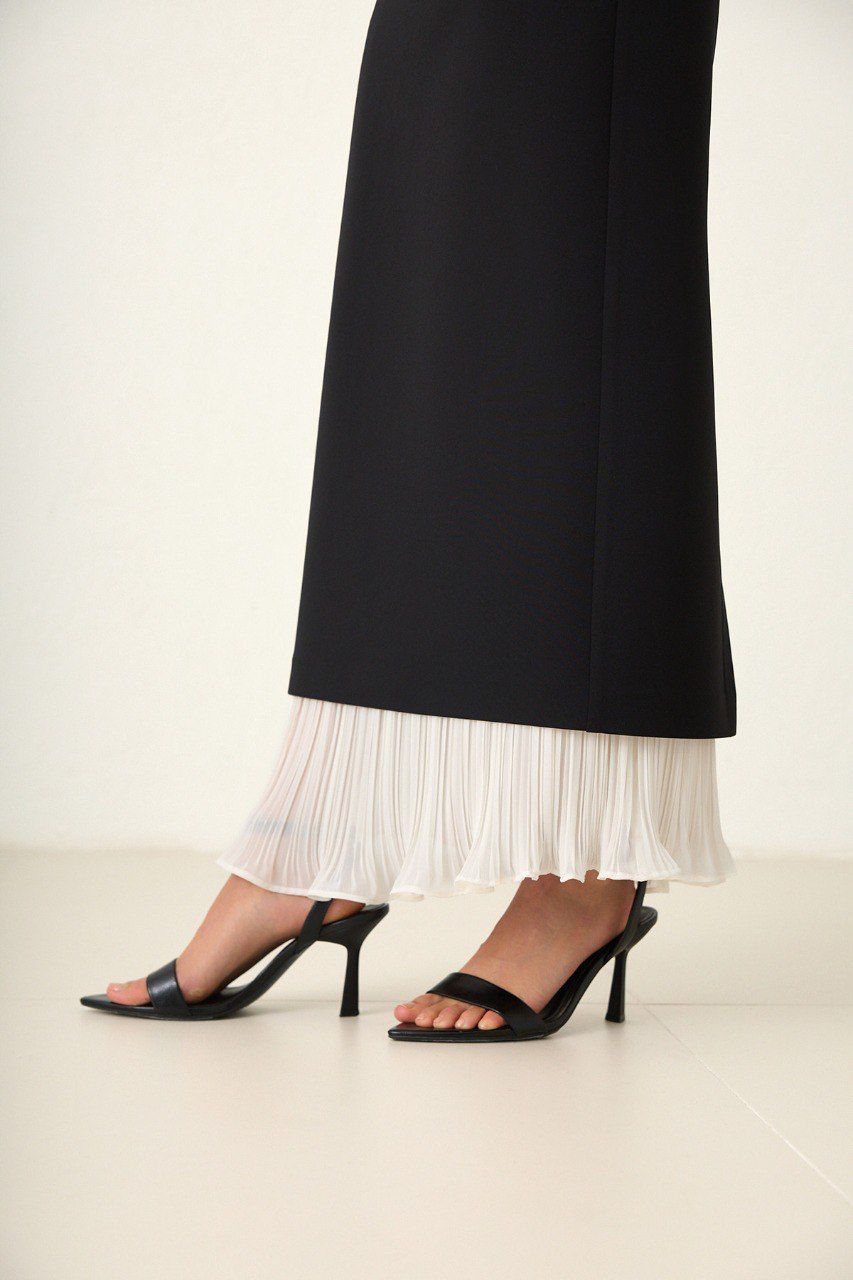 Strapless Pleated Hem Dress
